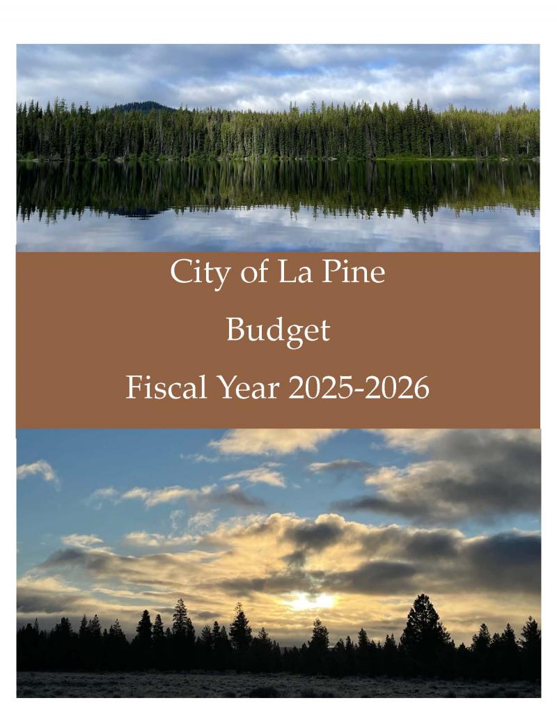 Front Page of Budget