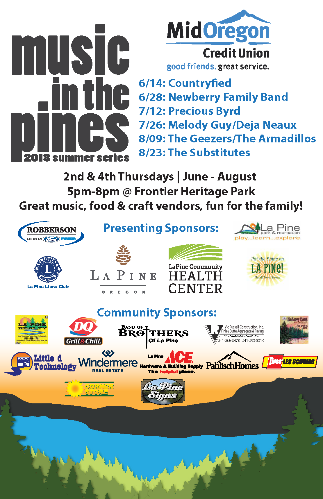 Flyer Music in the Pines 