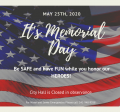 Memorial Day Closure