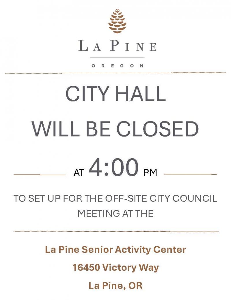 CITY HALL CLOSED EARLY